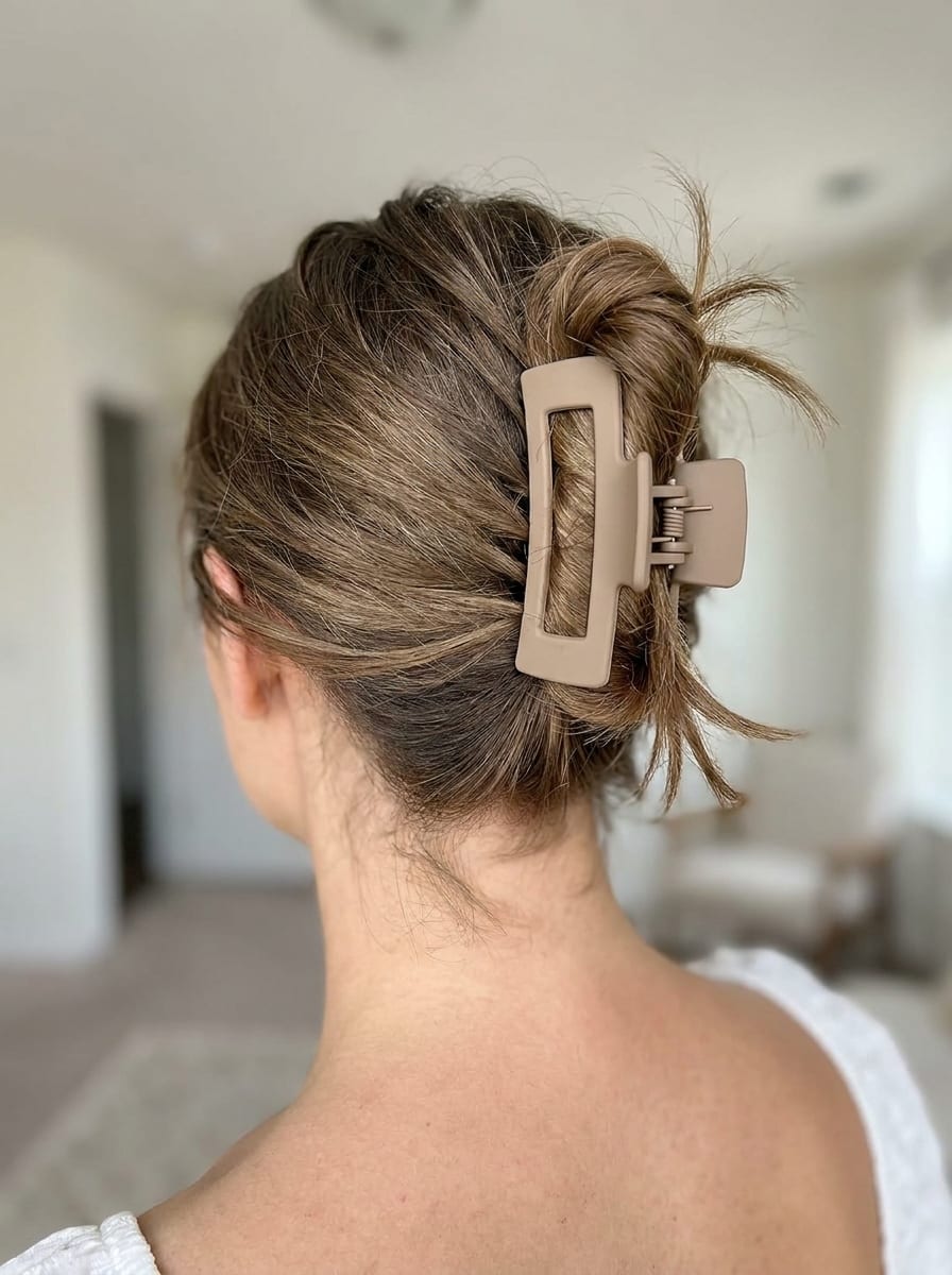 Claw Clip Twist für kurze Haare - Hochsteckfrisur für kurze Haare